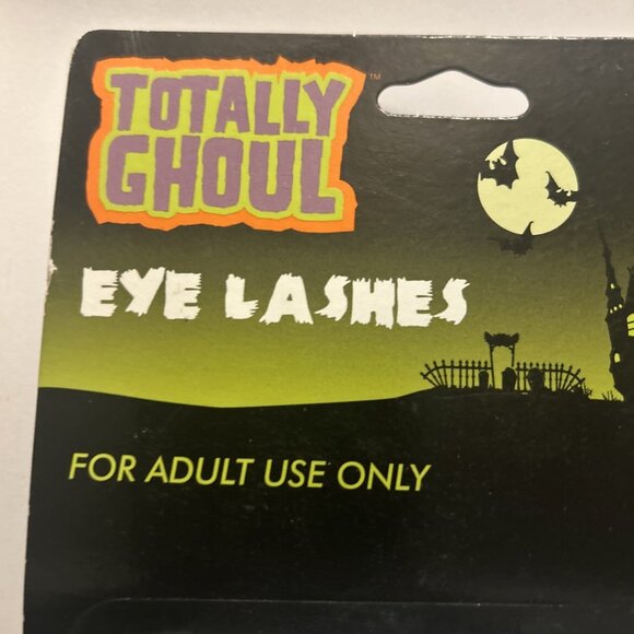 FAKE EYELASHES BLACK WITH SILVER Goth Costume Emo Dress up HALLOWEEN COSTUME New - Picture 4 of 7